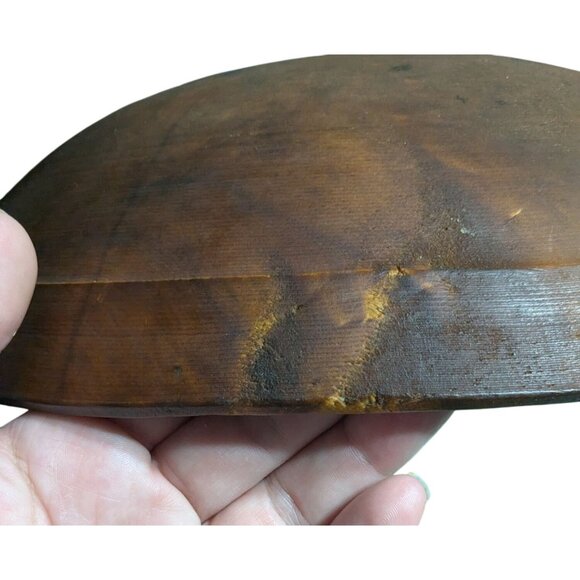 Large Vintage Wooden Salad Bowl patina rustic popcorn salad - Picture 10 of 16